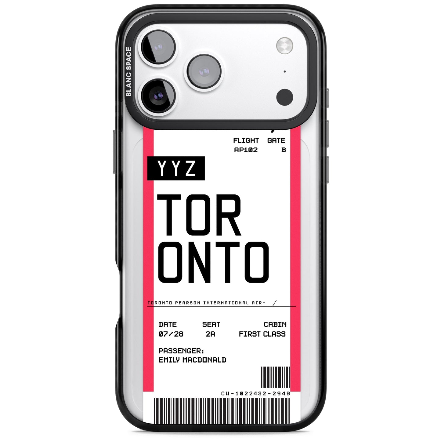 Personalised Toronto Boarding Pass