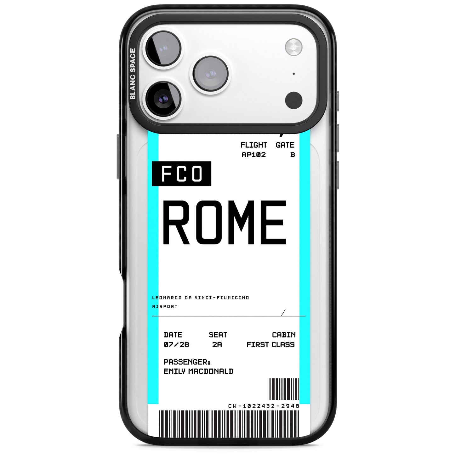 Personalised Rome Boarding Pass