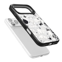 Cartoon Cat Collage Black & White