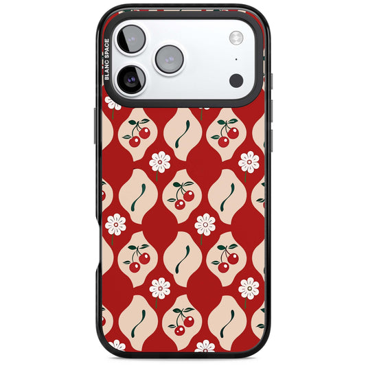 Vintage Cherry Diamond Pattern