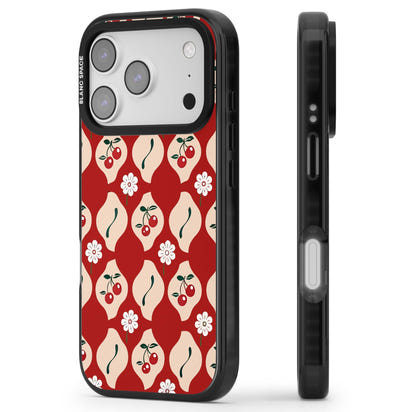 Vintage Cherry Diamond Pattern