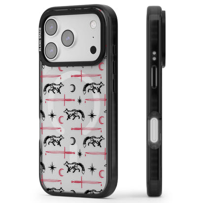 Motif renard et lame