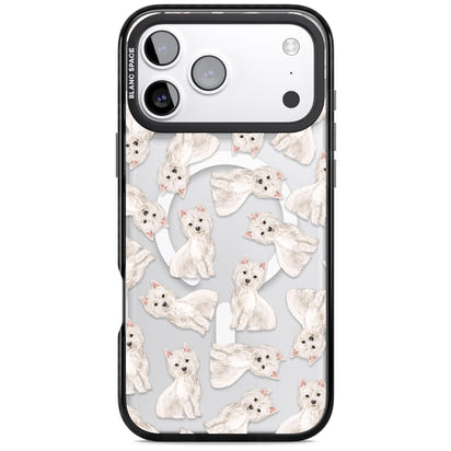 Motif de chien Westie