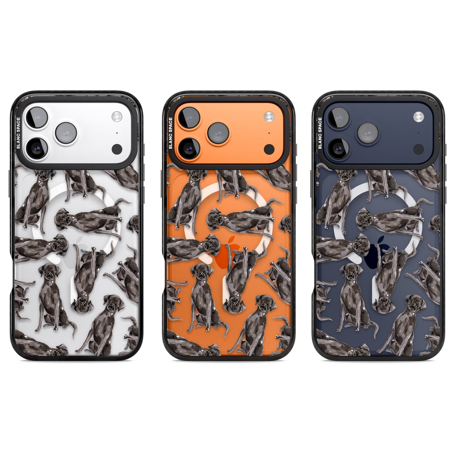 Black Labrador Watercolor Pattern