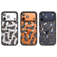 Black Labrador Watercolor Pattern