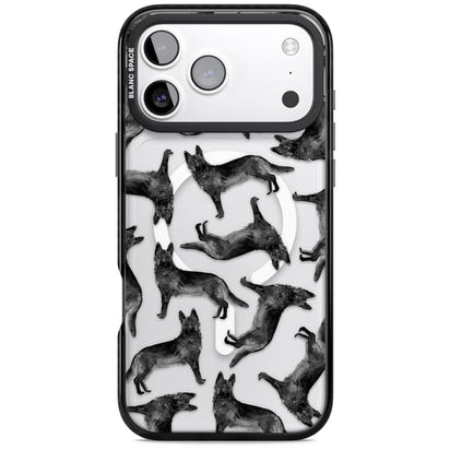 German Shepherd Pattern Black