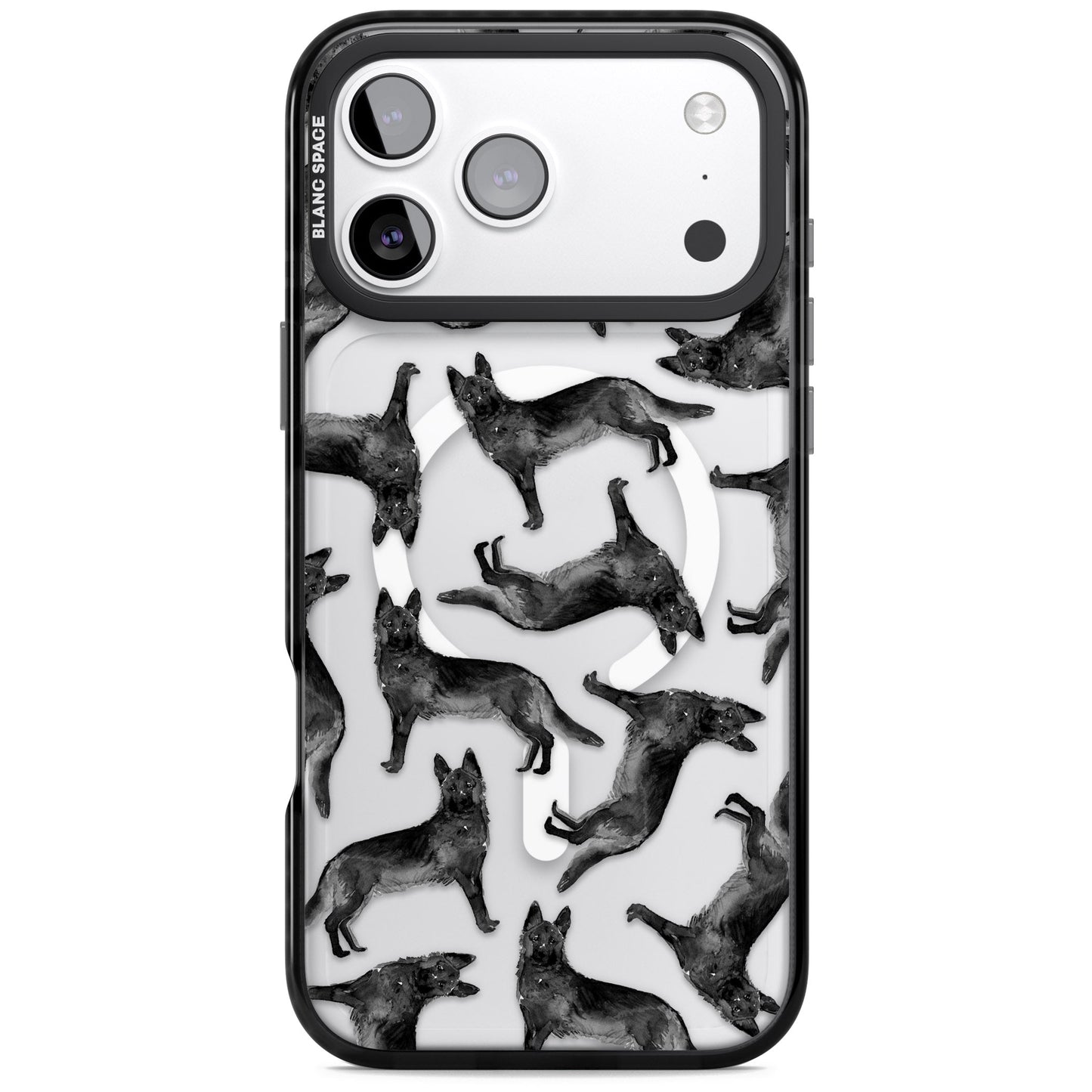 German Shepherd Pattern Black