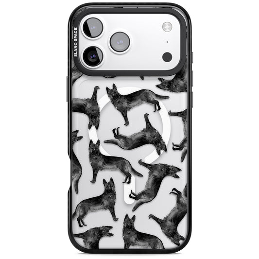 German Shepherd Pattern Black