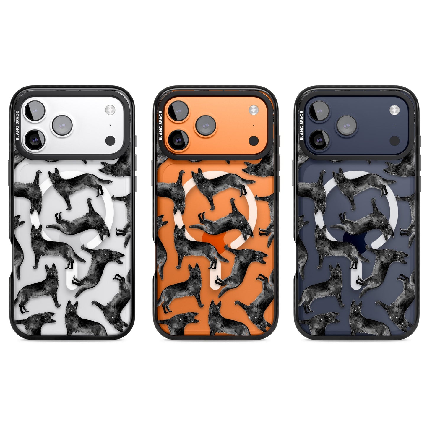 German Shepherd Pattern Black