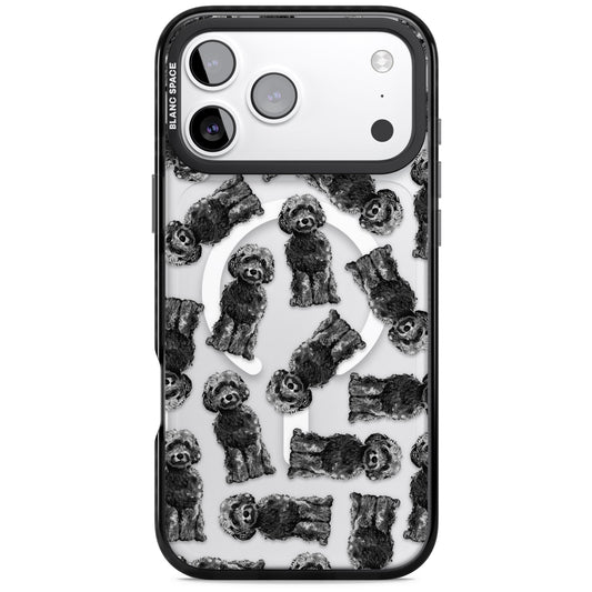 Black Cockapoo Watercolor