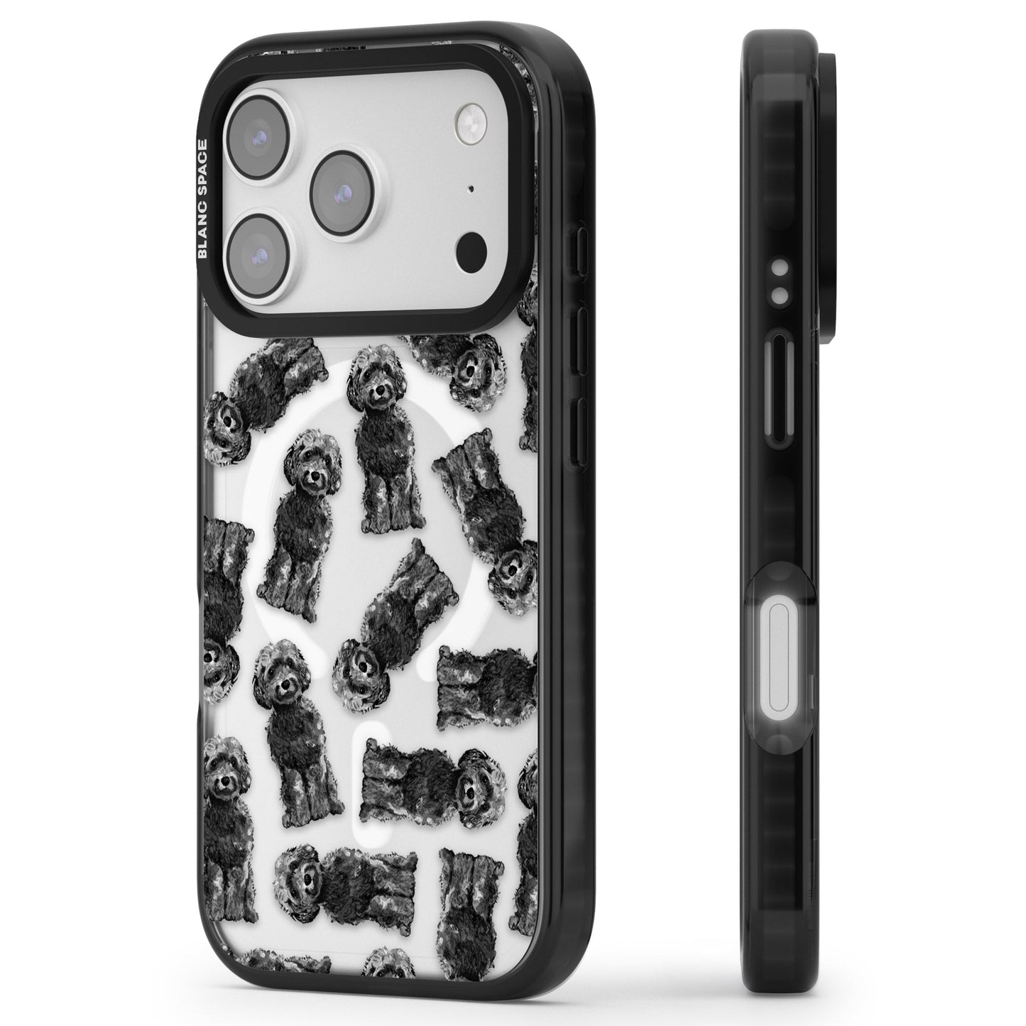 Black Cockapoo Watercolor