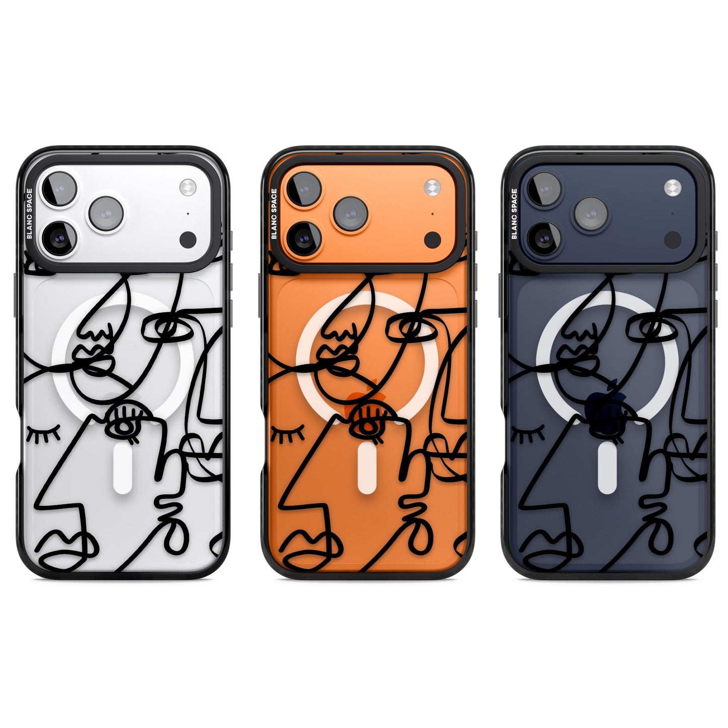 Abstract Line Art Black Clear