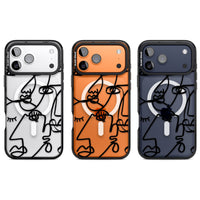 Abstract Line Art Black Clear