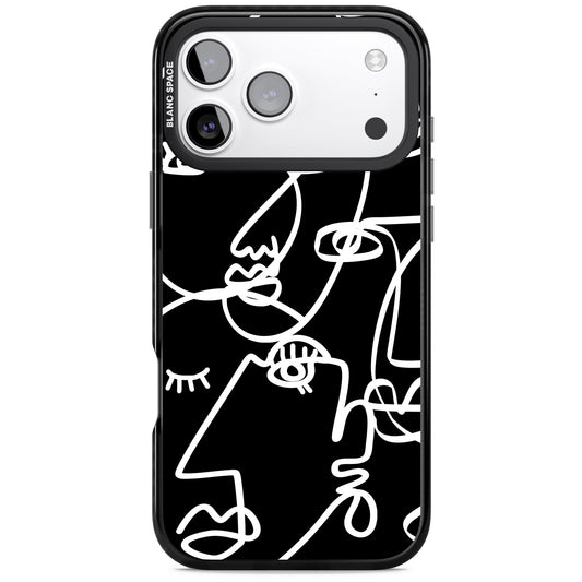 Abstract Line Art White Black