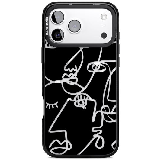 Abstract Line Art Clear Black