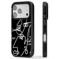 Abstract Line Art Clear Black