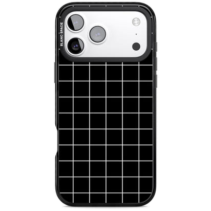 Minimalist Grid Pattern Black