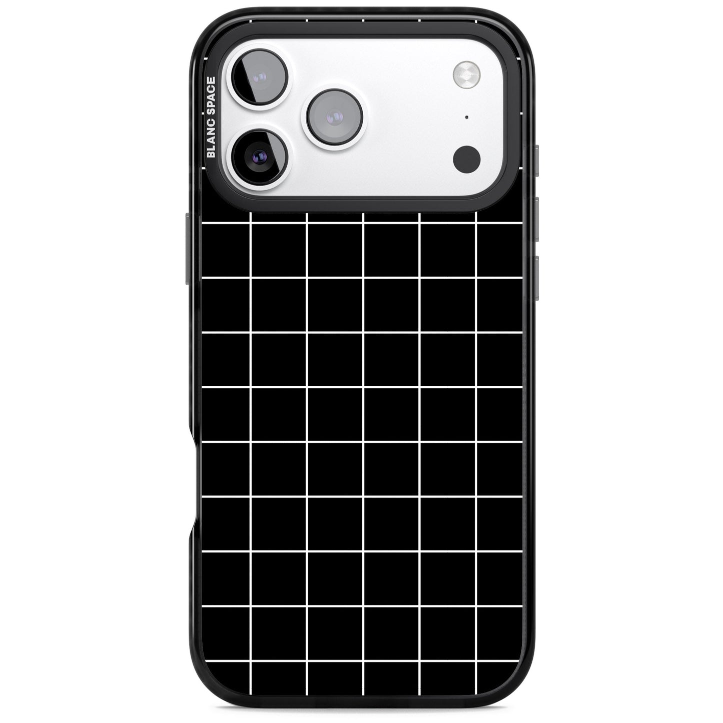 Minimalist Grid Pattern Black