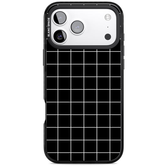 Minimalist Grid Pattern Black