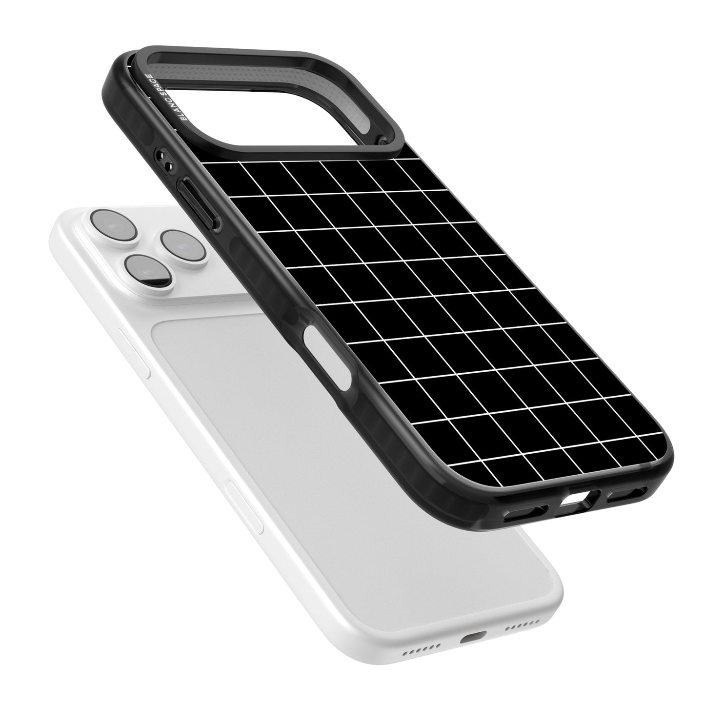 Minimalist Grid Pattern Black