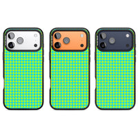Neon Lime & Turquoise Houndstooth