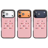 Schönen Tag, rosa Zitat