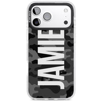 Personalised Black Camo Name Vertical