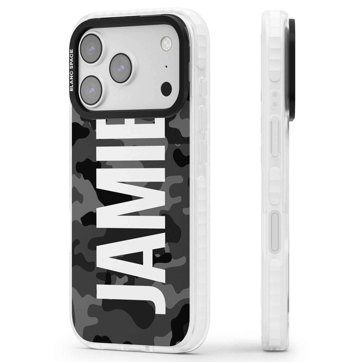 Personalised Black Camo Name Vertical
