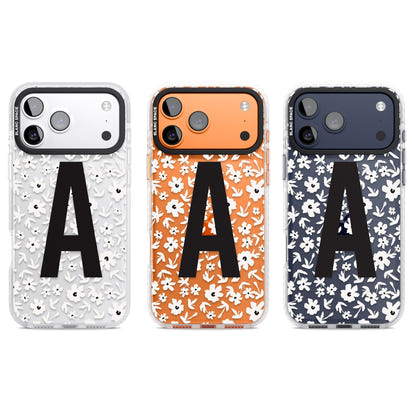 Initiale en gras personnalisée et florale