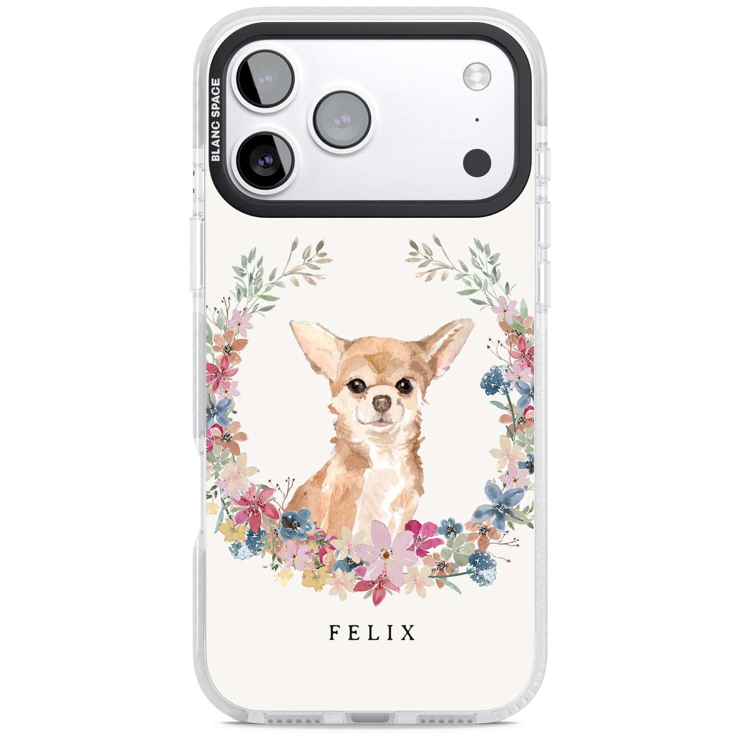 Personalised Chihuahua Floral Portrait