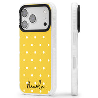 Personalised Yellow Polka Dot