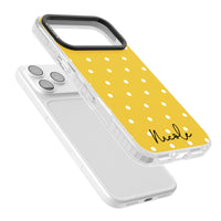 Personalised Yellow Polka Dot