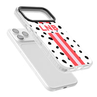 Personalised Polka & Pink Stripe