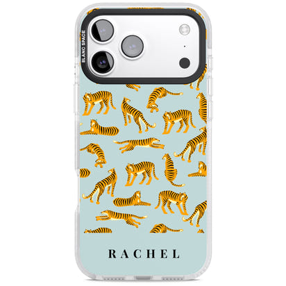 Personalised Turquoise Tiger Pattern