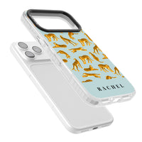 Personalised Turquoise Tiger Pattern