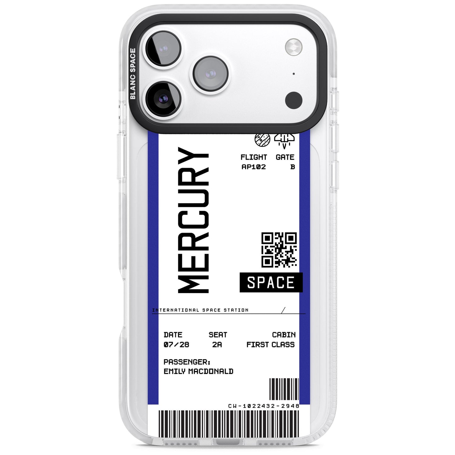 Personalised Mercury Travel Ticket