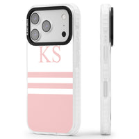 Personalised Pink Stripes & Initials
