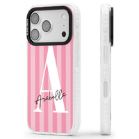 Personalised Pink Stripes Initial