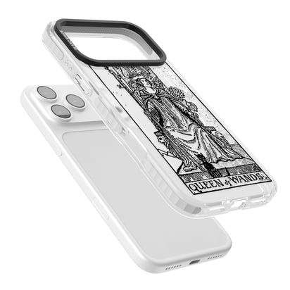 Personalisierte Tarotkarte „Königin der Stäbe“ (transparent)