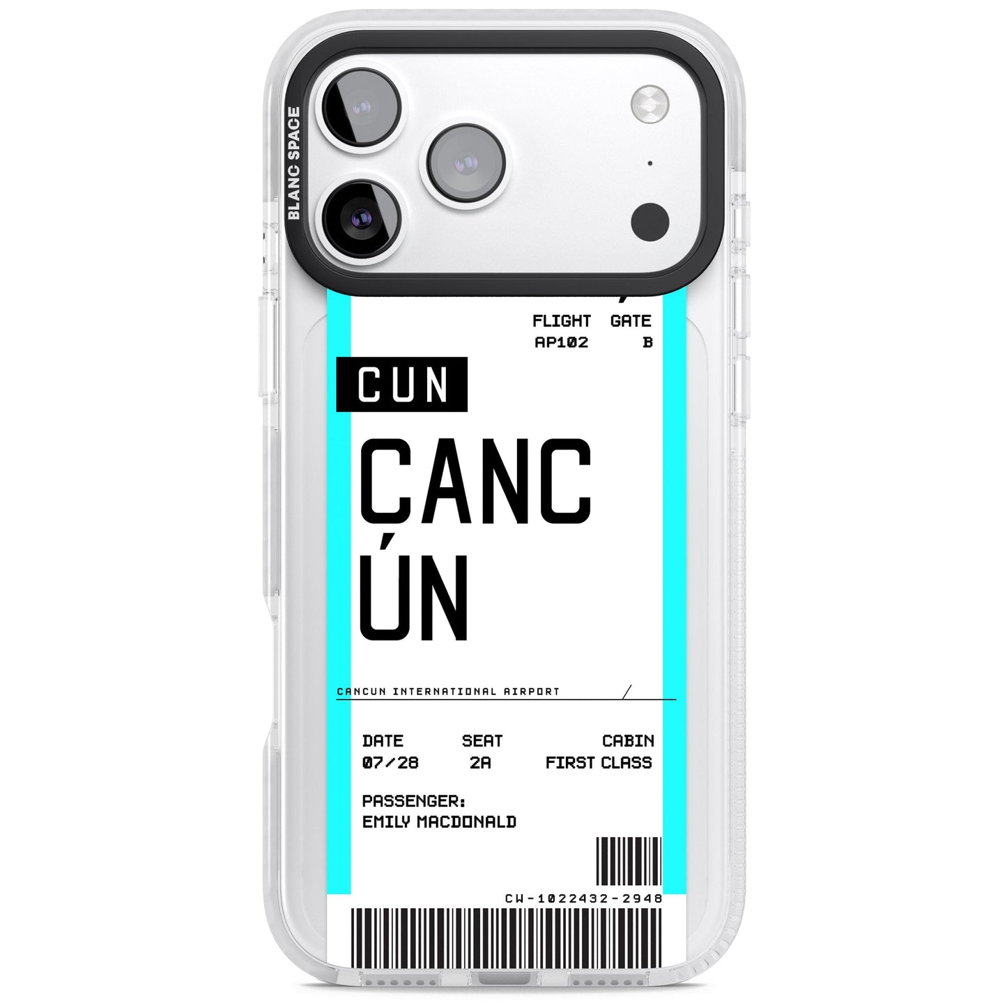 Personalised Cancún Boarding Pass