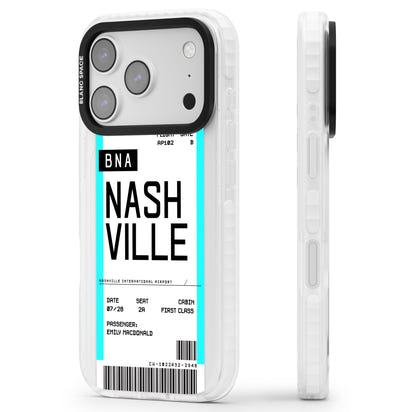 Carte d'embarquement personnalisée pour Nashville