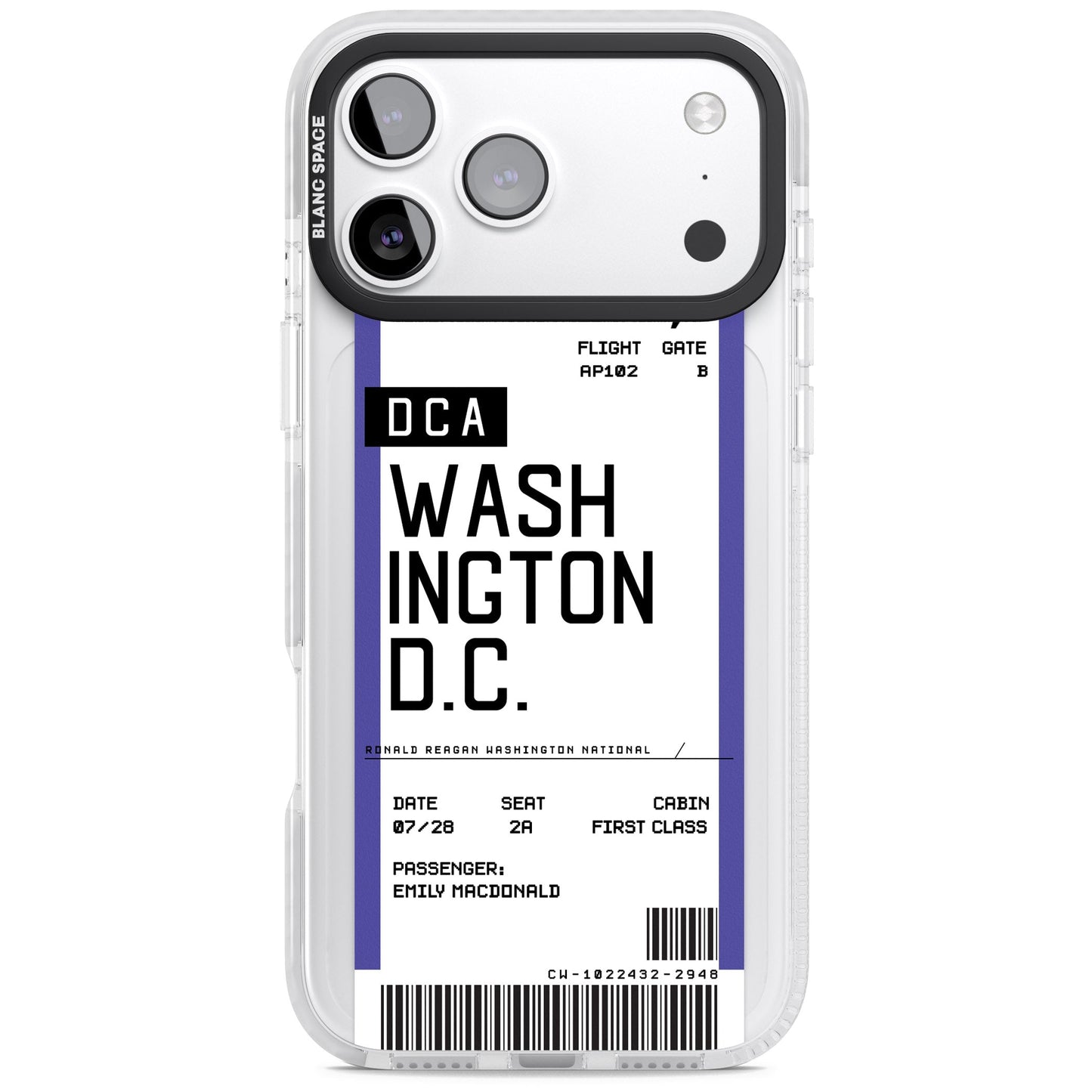 Personalised Washington D.C. Boarding Pass
