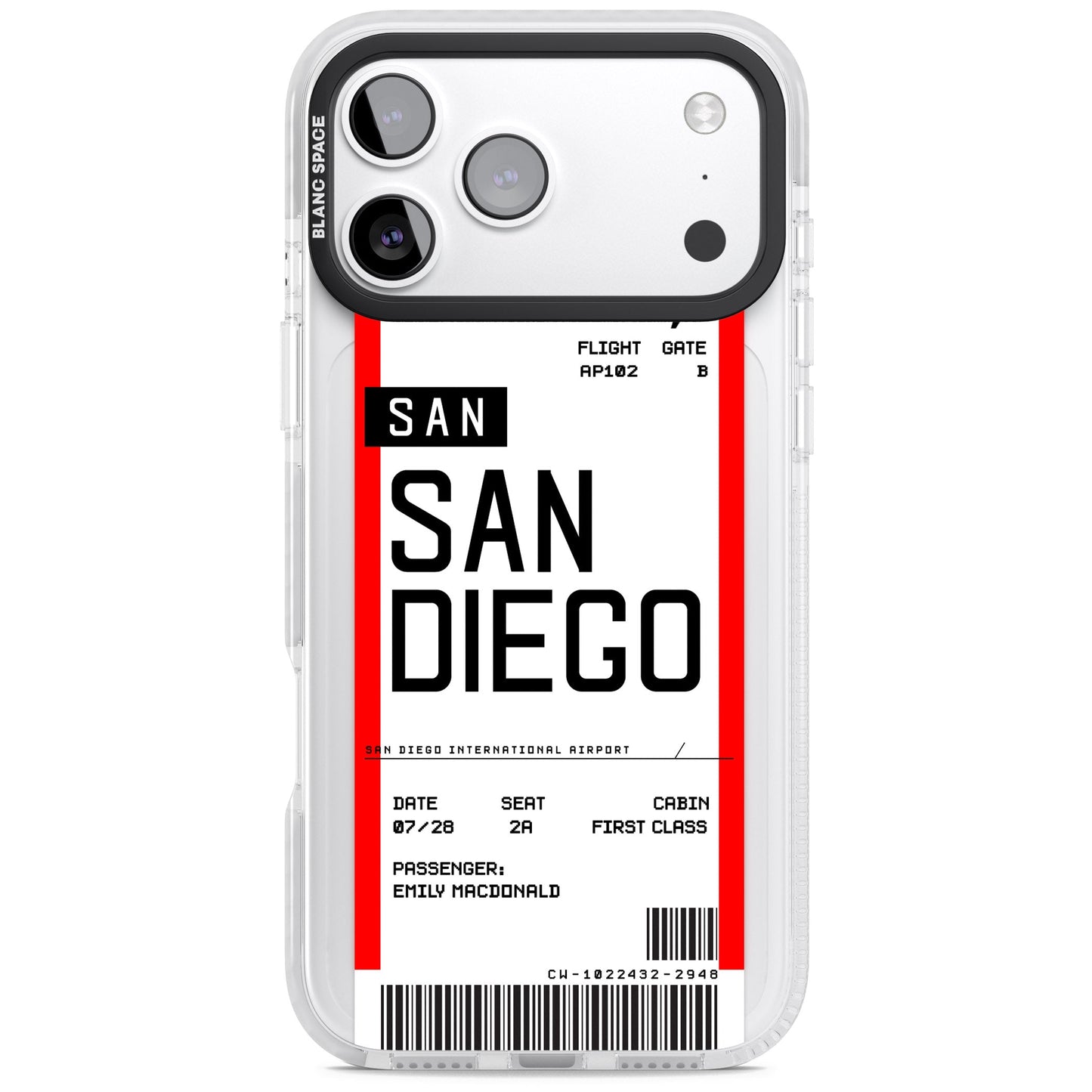 Personalised San Diego Boarding Pass