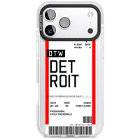 Carte d'embarquement personnalisée pour Détroit