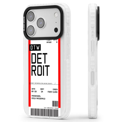 Carte d'embarquement personnalisée pour Détroit