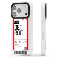 Carte d'embarquement personnalisée pour Détroit