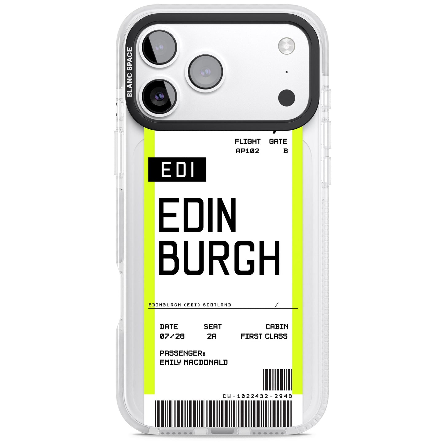 Personalised Edinburgh Boarding Pass