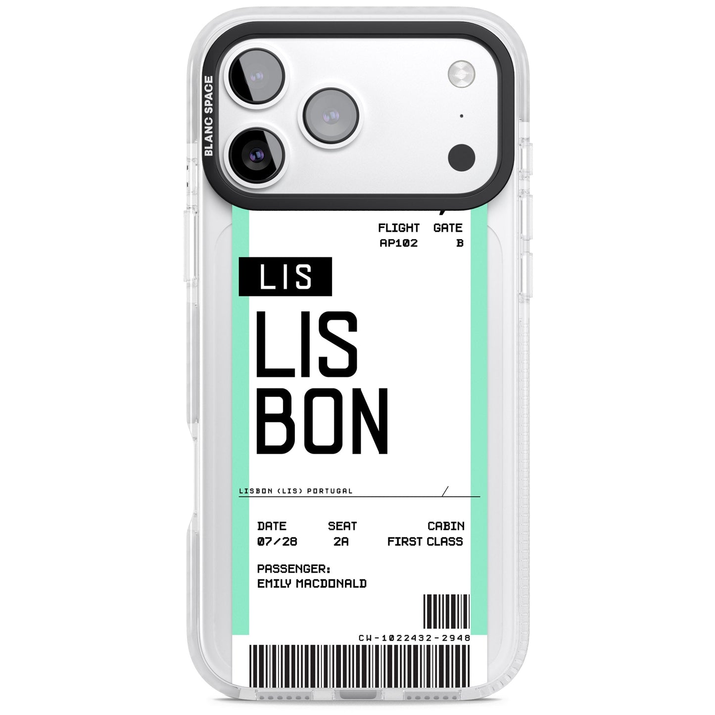 Personalised Lisbon Boarding Pass