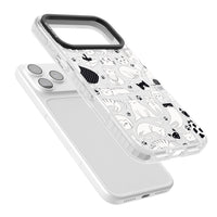 Cartoon Cat Collage Black & White