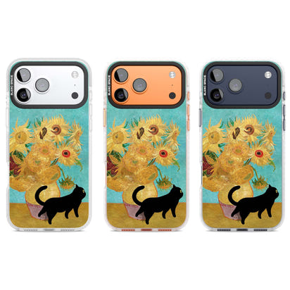 Cat with Van Gogh's Sunflowers